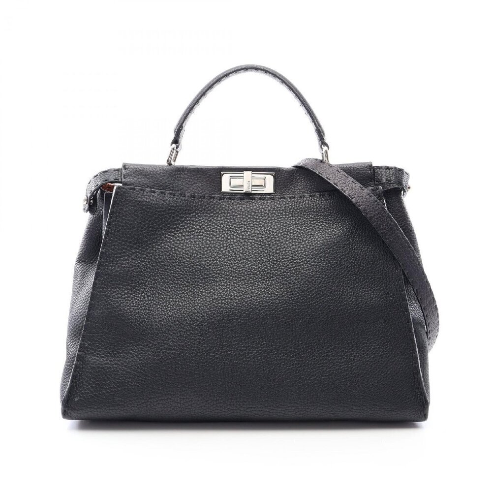 Fendi Selleria Peekaboo Leather Handbag